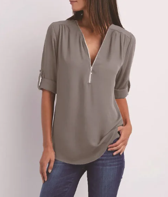 Eleanor™ | Blouse met rits