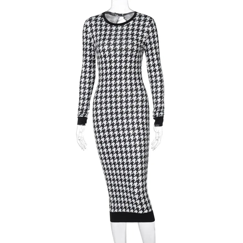Paisley™ l Houndstooth Midi Jurk