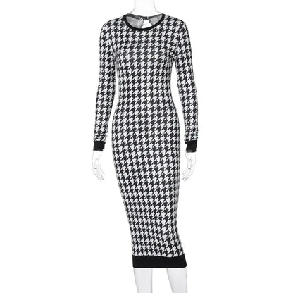Paisley™ l Houndstooth Midi Jurk