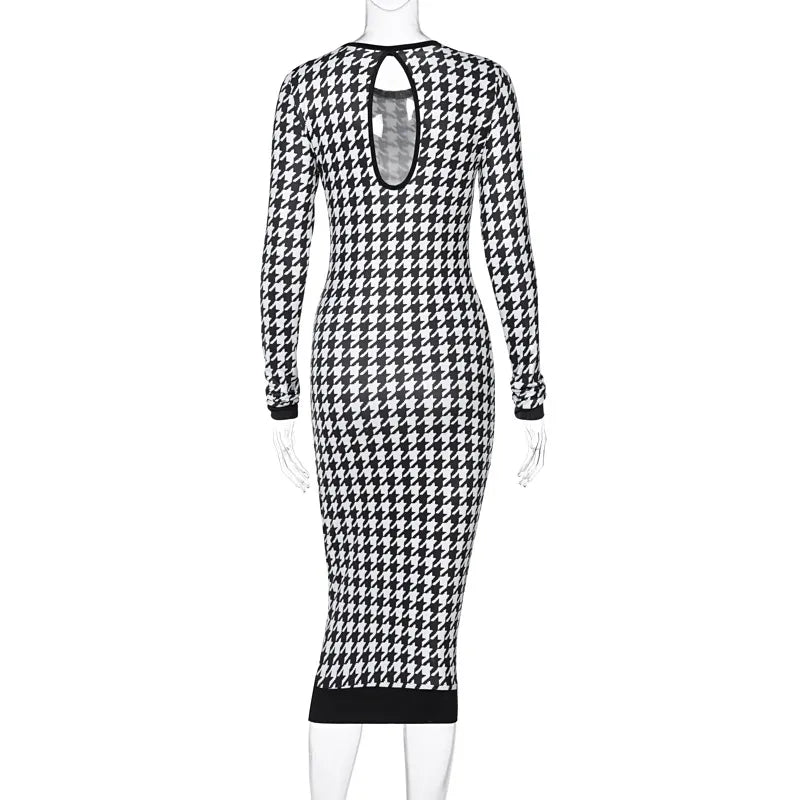 Paisley™ l Houndstooth Midi Jurk