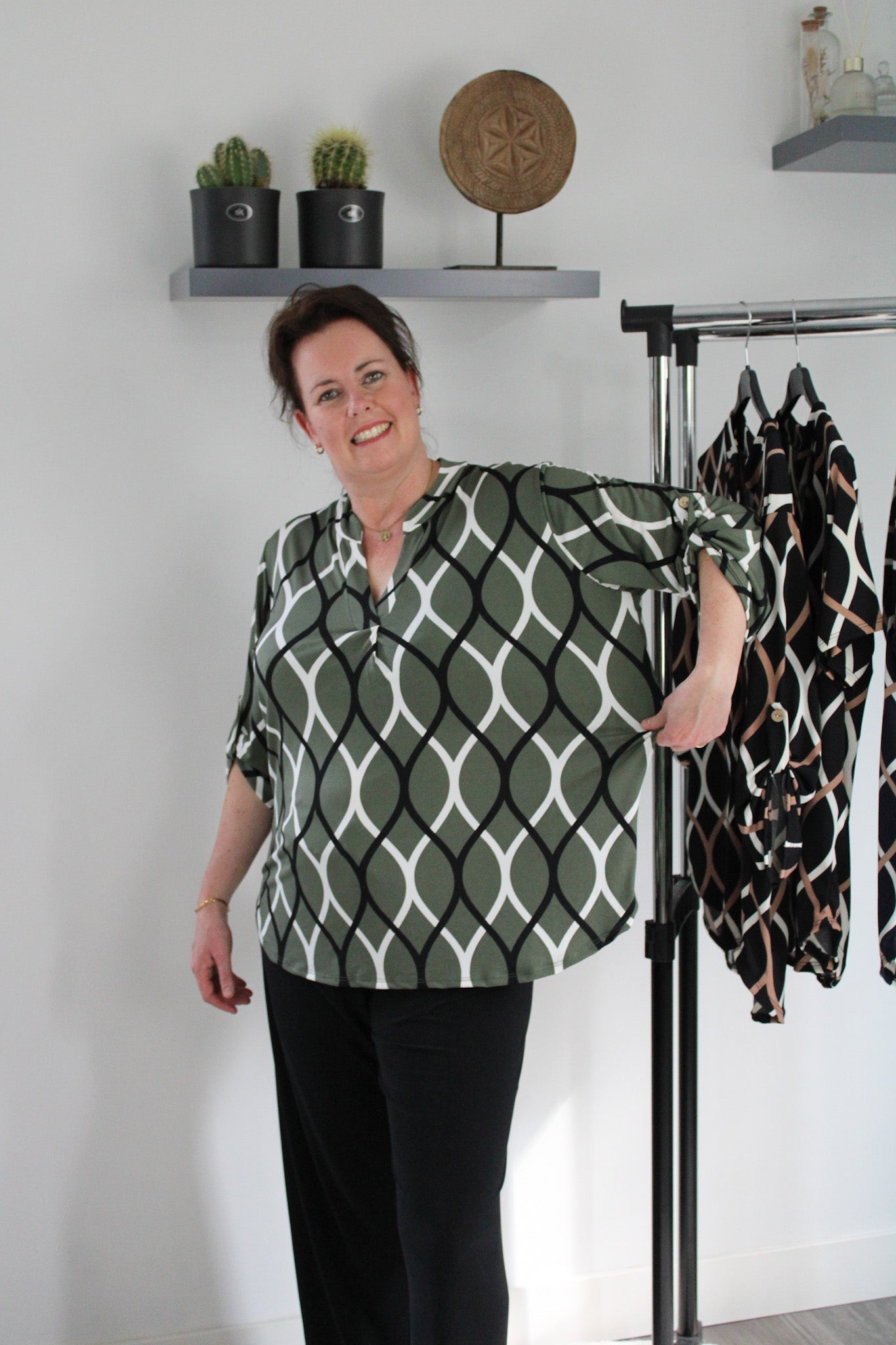 Jada™ l Blouse Met Lange Mouw