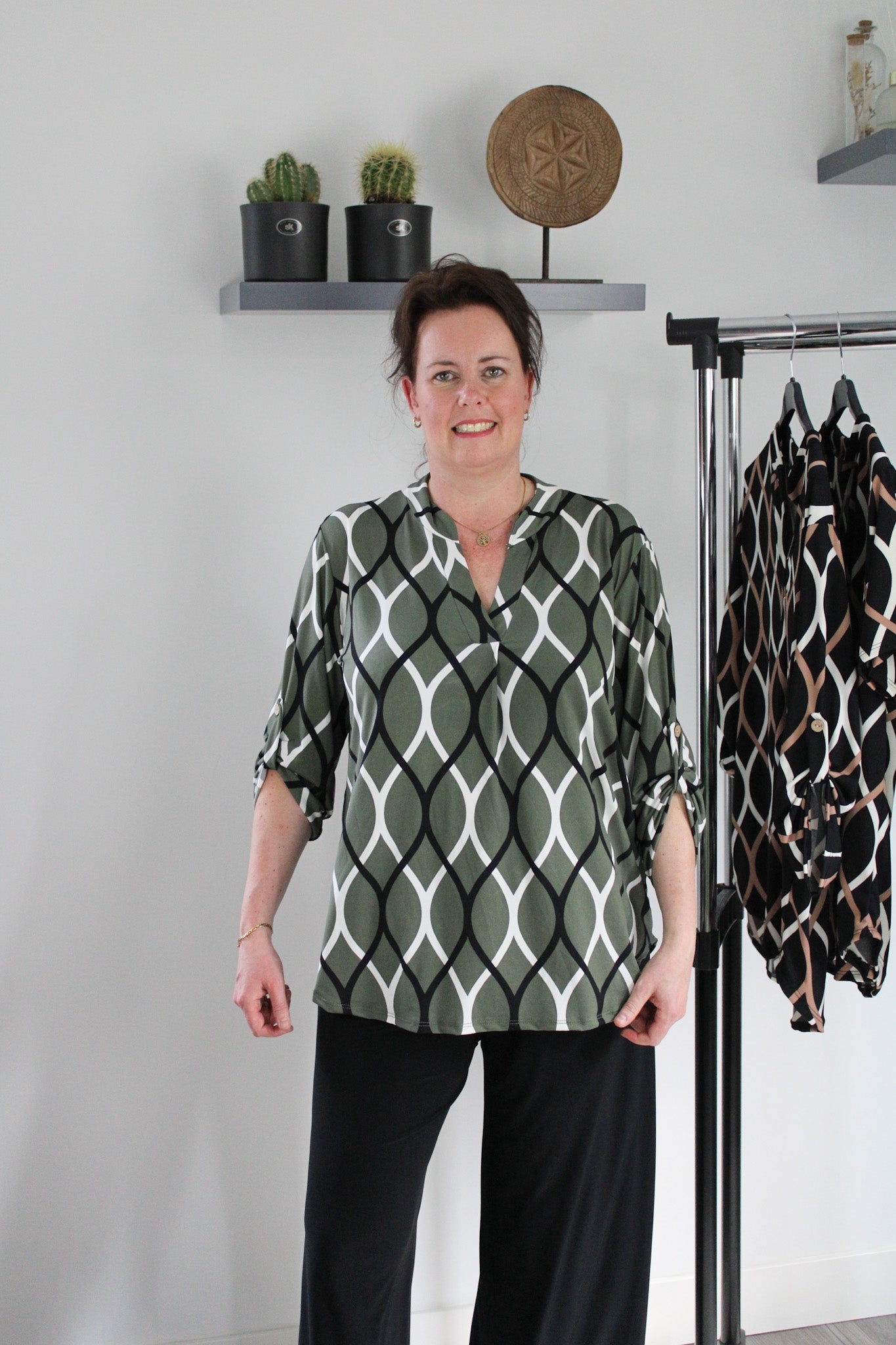 Jada™ l Blouse Met Lange Mouw