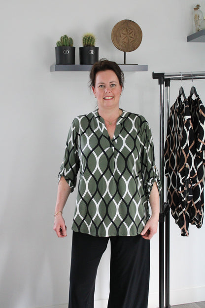 Jada™ l Blouse Met Lange Mouw