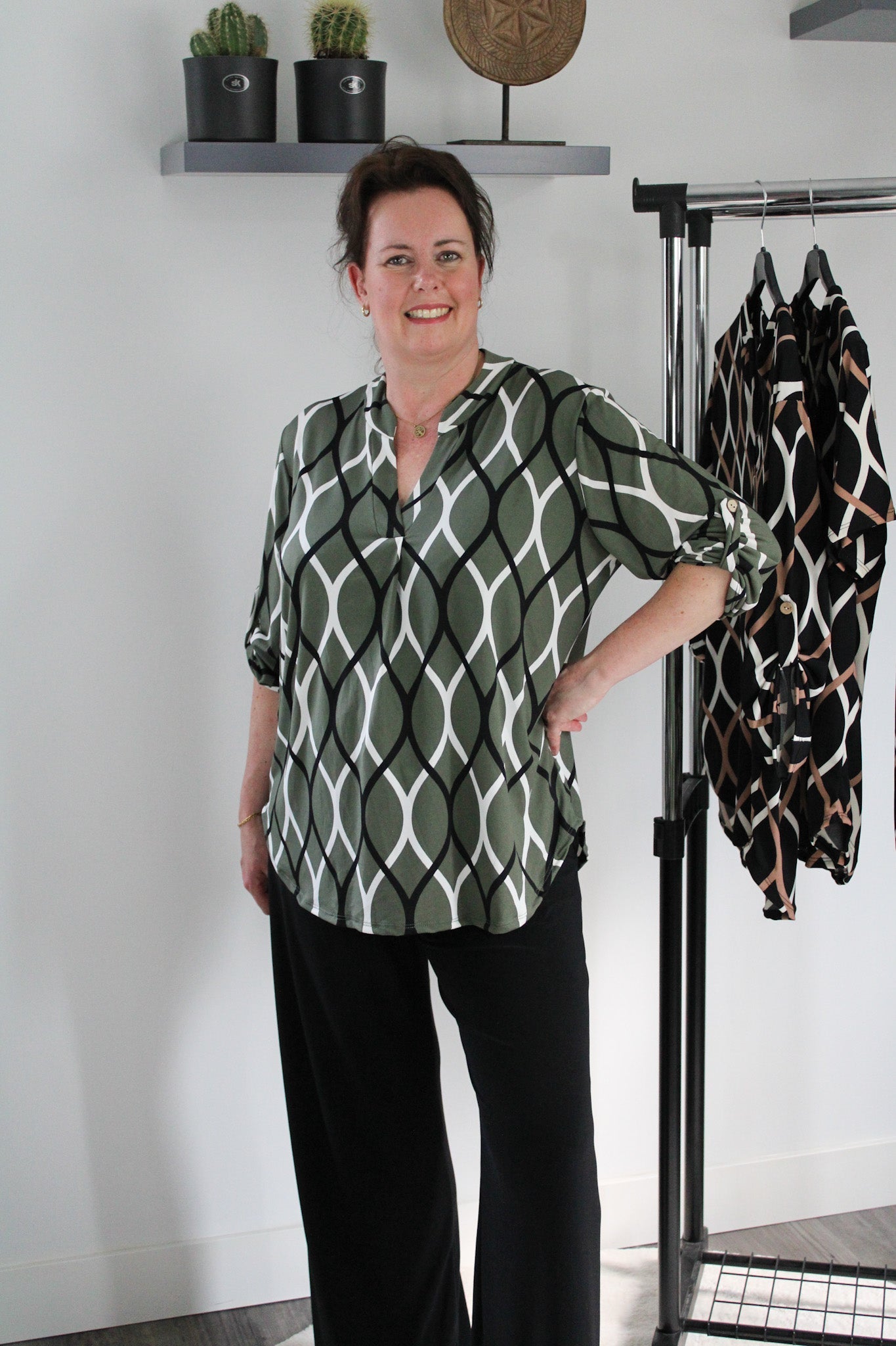 Jada™ l Blouse Met Lange Mouw