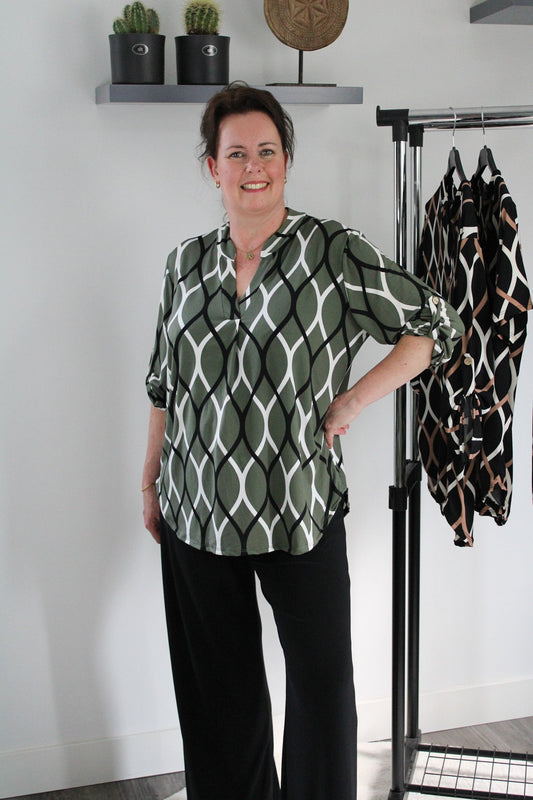 Jada™ l Blouse Met Lange Mouw