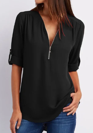 Eleanor™ | Blouse met rits