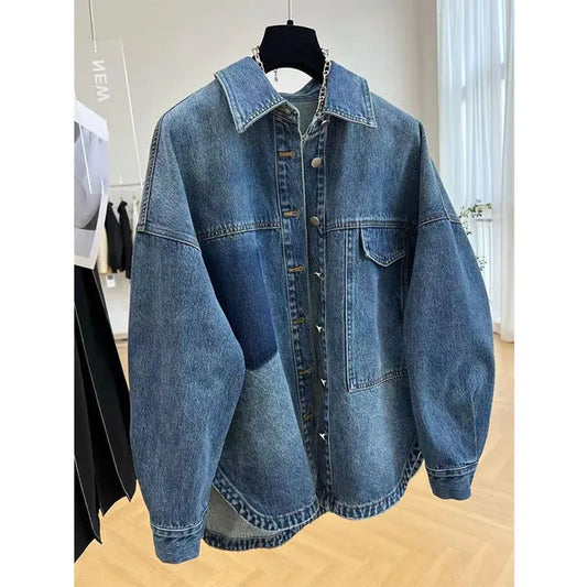 Nolana™ l Oversized Koreaanse Denim Jasje