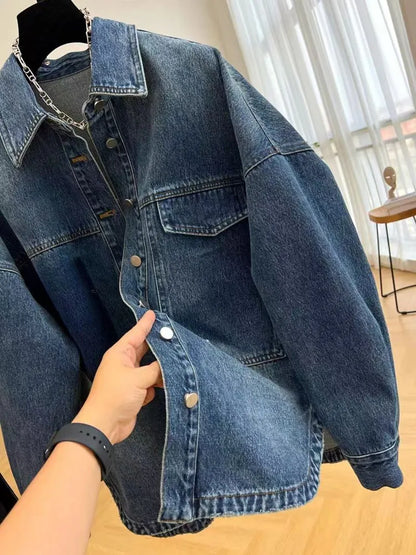 Nolana™ l Oversized Koreaanse Denim Jasje