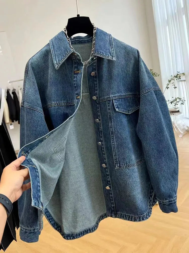 Nolana™ l Oversized Koreaanse Denim Jasje
