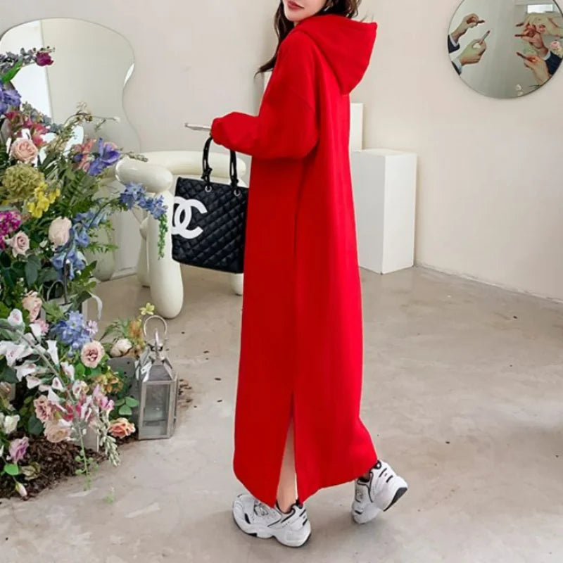 Dilena™ l Fleece Thicken Hooded Dress