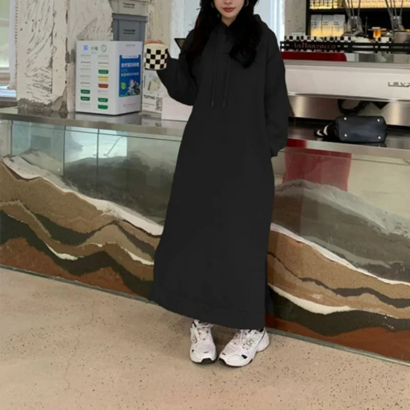 Dilena™ l Fleece Thicken Hooded Dress