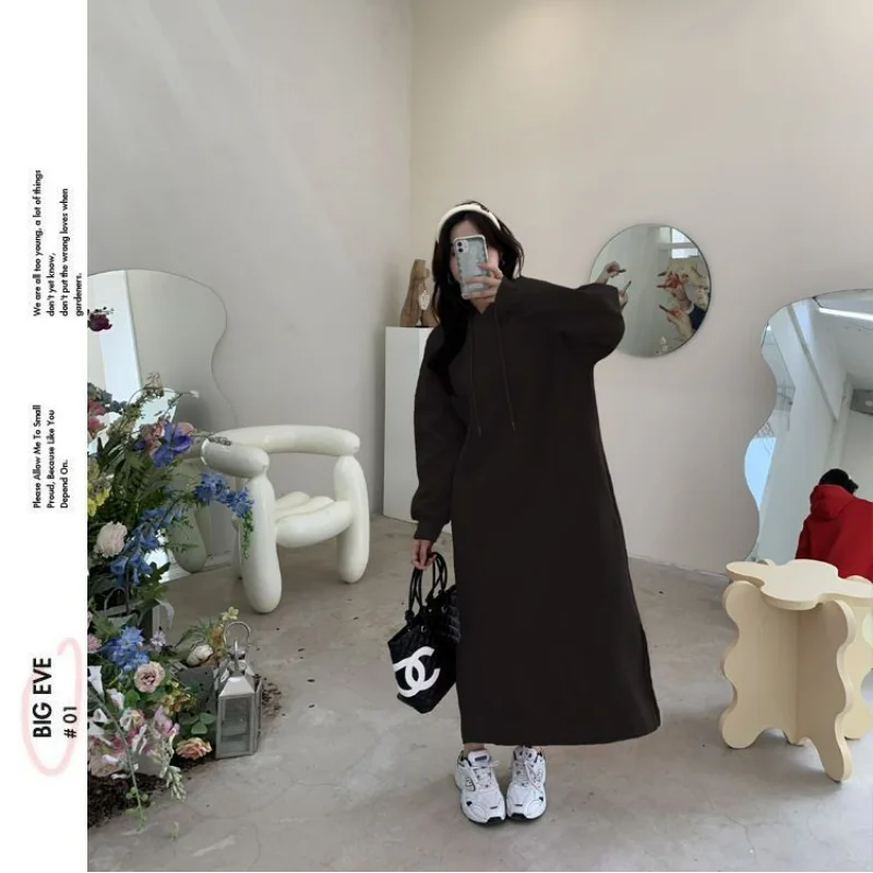 Dilena™ l Fleece Thicken Hooded Dress