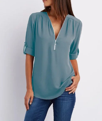 Eleanor™ | Blouse met rits