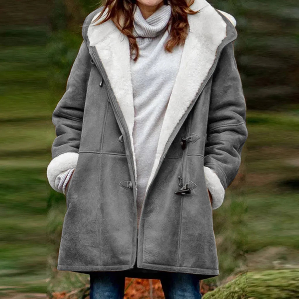 Arya™ l Fluwelen Jas Lange Mouw met Capuchon