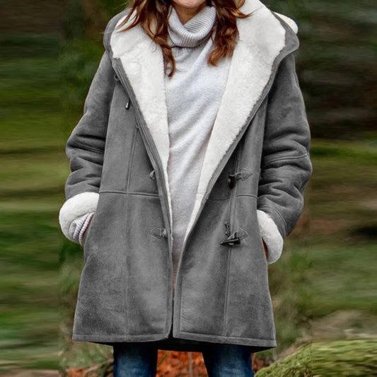 Arya™ l Fluwelen Jas Lange Mouw met Capuchon