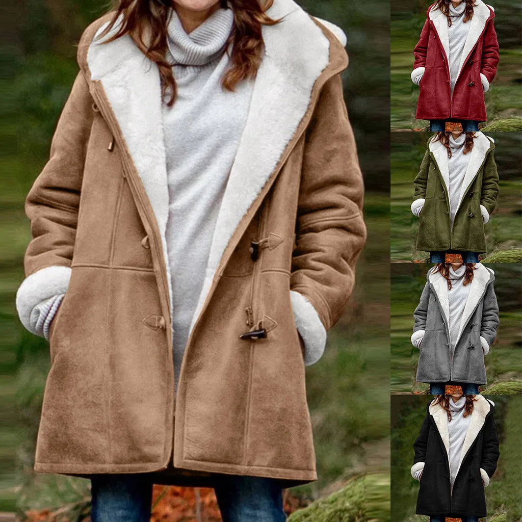Arya™ l Fluwelen Jas Lange Mouw met Capuchon