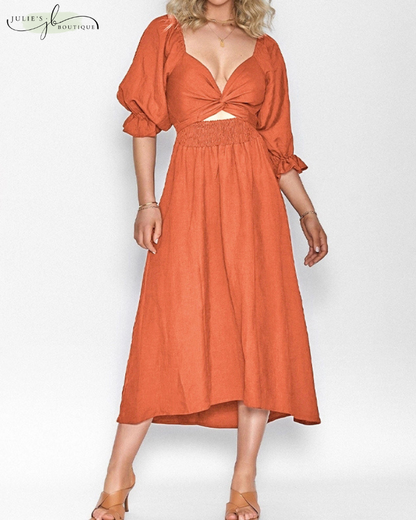 Helia™ | Franse Jurk met Flaire Mouwen