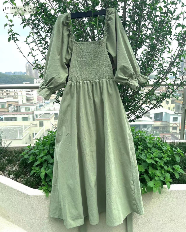 Helia™ | Franse Jurk met Flaire Mouwen