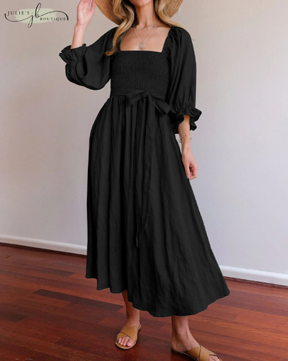 Helia™ | Franse Jurk met Flaire Mouwen