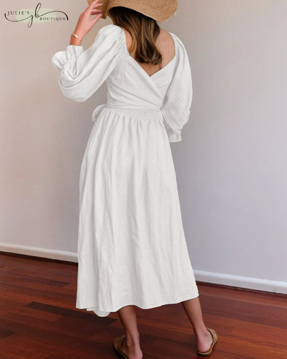 Helia™ | Franse Jurk met Flaire Mouwen