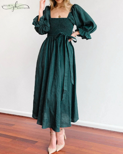 Helia™ | Franse Jurk met Flaire Mouwen