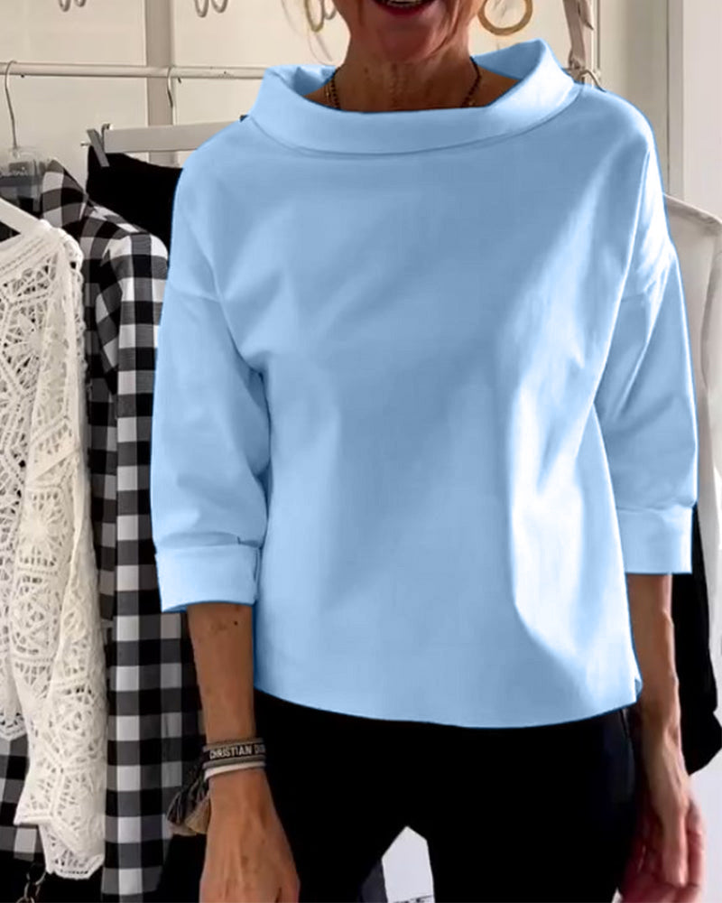 Alicia™ | Elegante top met losse schildpadhals
