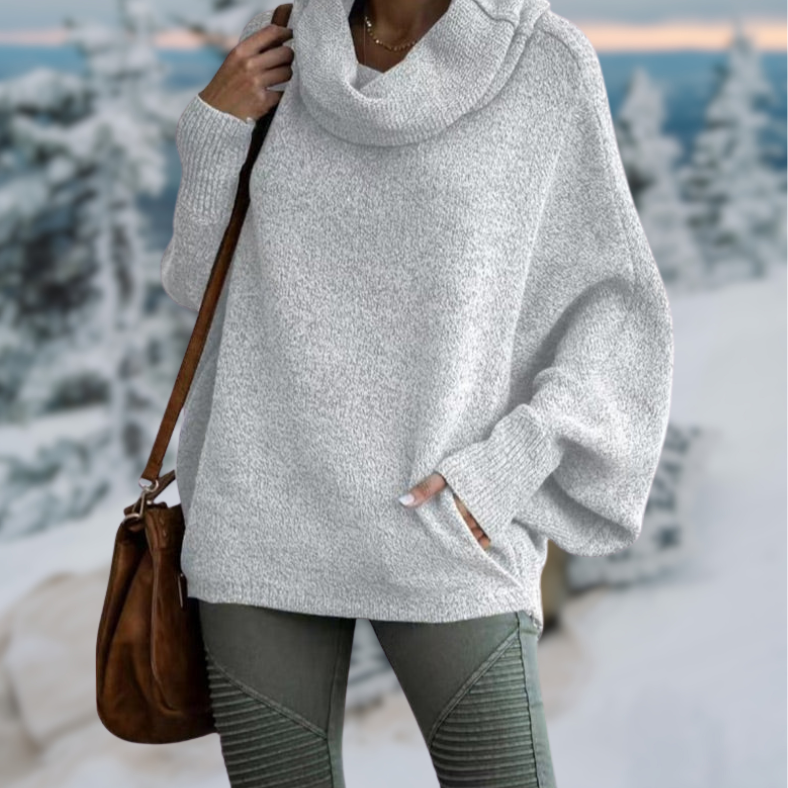 Rosy™ | Elegant Schildpad Trui Met Kraag
