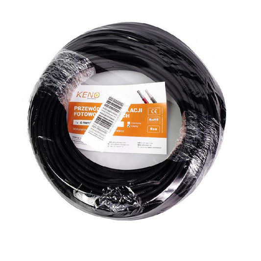 KENO Zonnepaneelkabel 4mm² Zwart 50m