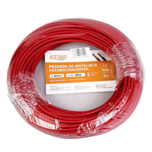KENO 6mm Rood Kabel 50m