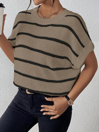 Millie™ l Casual Gestreepte Batwing Mouwen Gebreide Trui Top