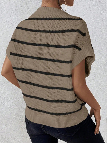 Millie™ l Casual Gestreepte Batwing Mouwen Gebreide Trui Top