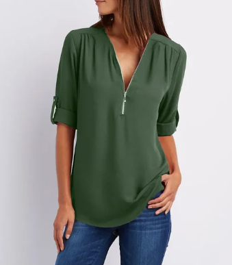Eleanor™ | Blouse met rits