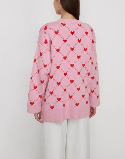 Sage™| Hartprint V-hals Los Vest