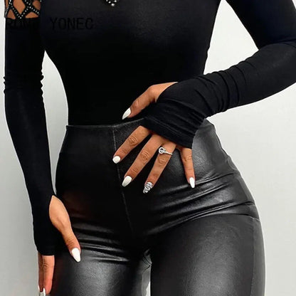 Victoria™ l Chic Rhinestone Criss Cross  Long Sleeves