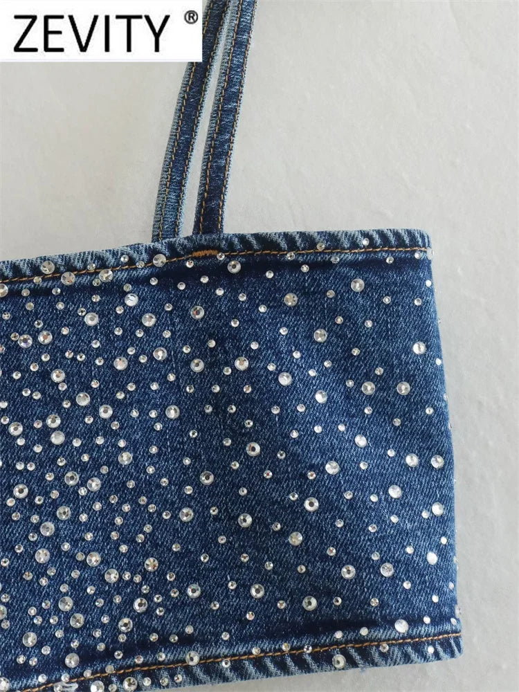 Zevity™ l  Denim Chic Crop Top