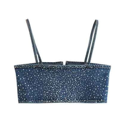 Zevity™ l  Denim Chic Crop Top