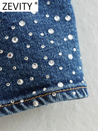 Zevity™ l  Denim Chic Crop Top