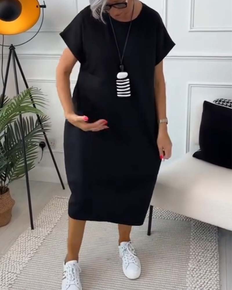 Sofie™ l Vrijetijdsjurk Met Korte Mouwen