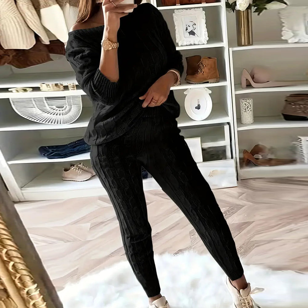 Senia™ l Gebreide bijpassende trui en broek