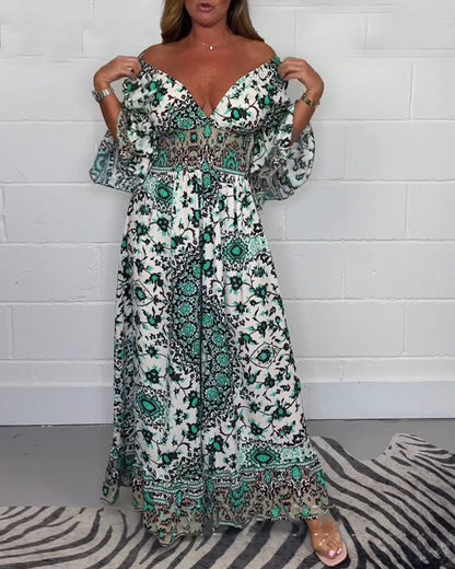 Liesea™ | Jumpsuit met print en diepe V-hals