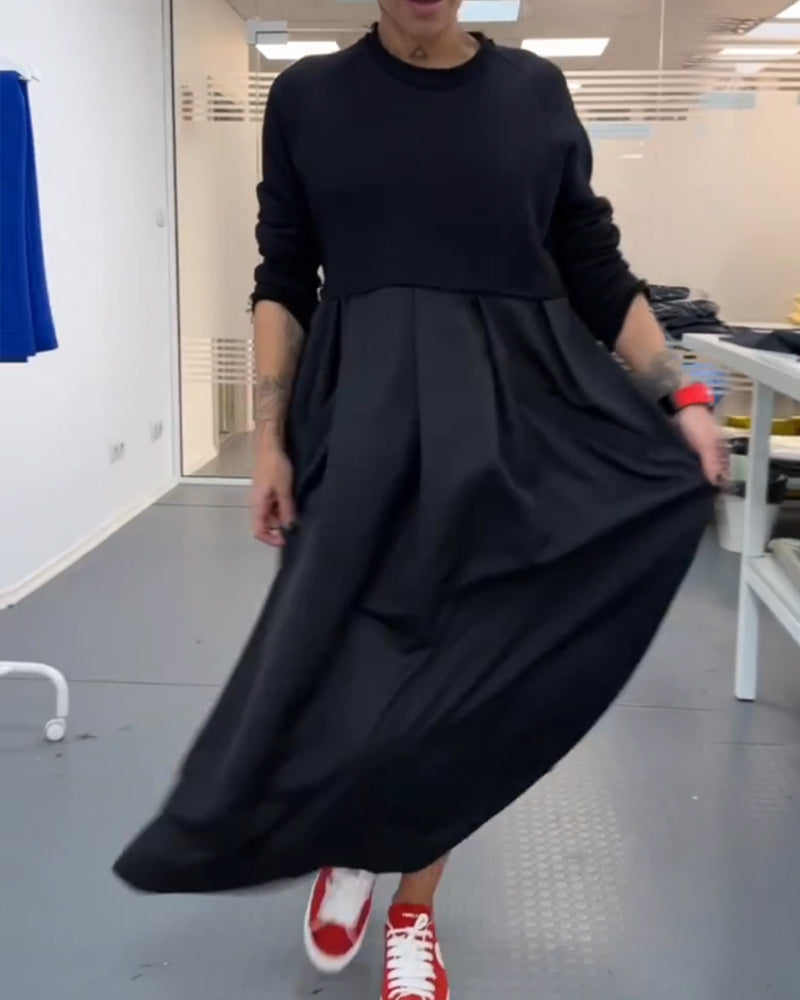 Eloise™ | Casual Popeline Jurk met Volledige Mouwen