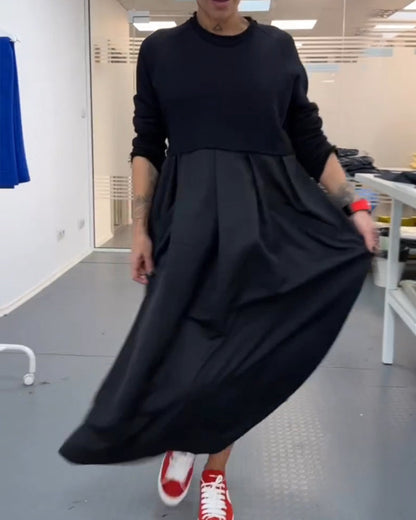 Eloise™ | Casual Popeline Jurk met Volledige Mouwen