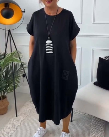 Sofie™ l Vrijetijdsjurk Met Korte Mouwen