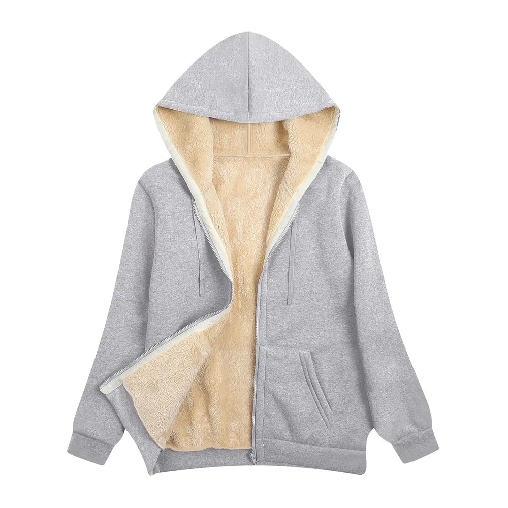 Lena™ l Met imitatiebont gevoerde jas met capuchon
