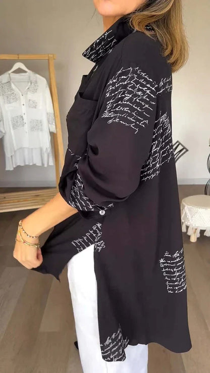 Kinsley™ l Blouse Met Letterprint