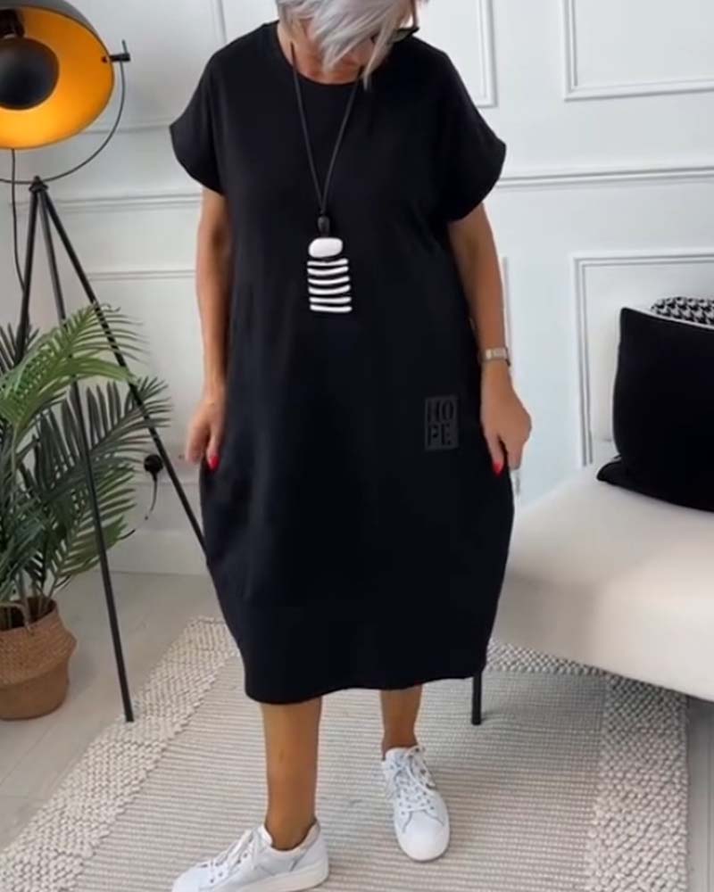 Sofie™ l Vrijetijdsjurk Met Korte Mouwen
