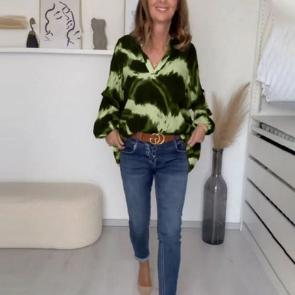 Mae™ | Klassieke Print V-Hals Top