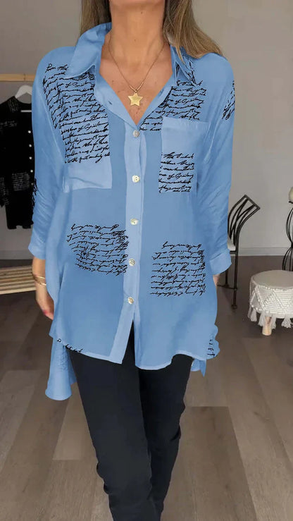 Kinsley™ l Blouse Met Letterprint