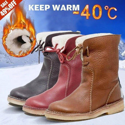 Maggie™ | Orthopedische Leren Sneeuwlaarzen