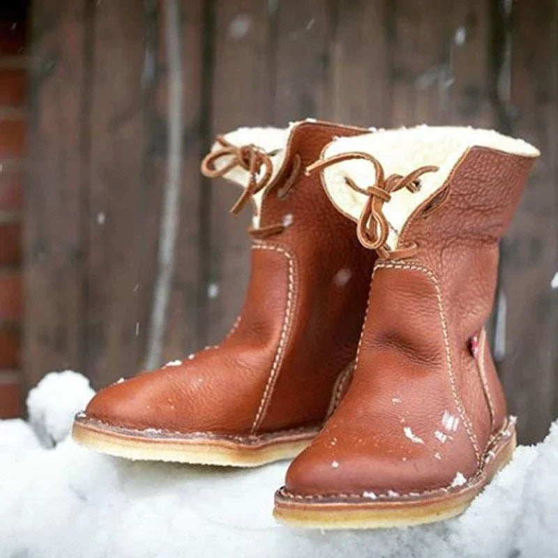 Maggie™ | Orthopedische Leren Sneeuwlaarzen